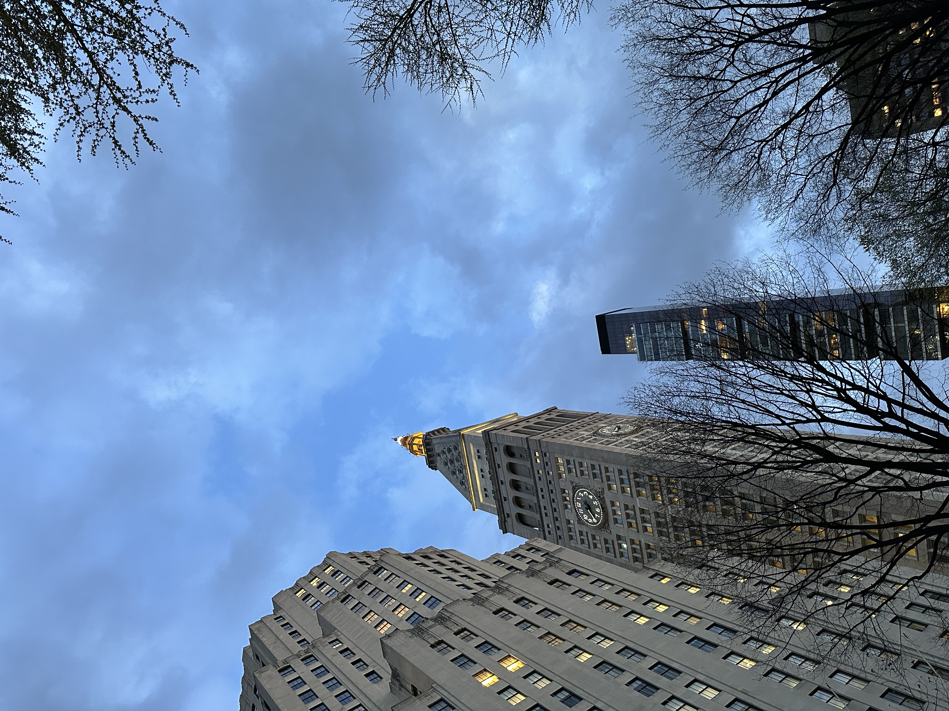 Met Life clock tower, dusk